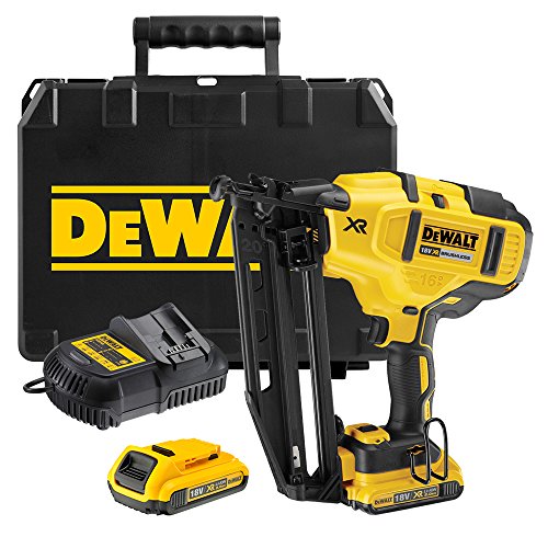 Dewalt DCN660D2-QW Clavadora de Acabado sin escobillas XR 18V con 2 baterías Li-Ion 2, Set de 2 Piezas