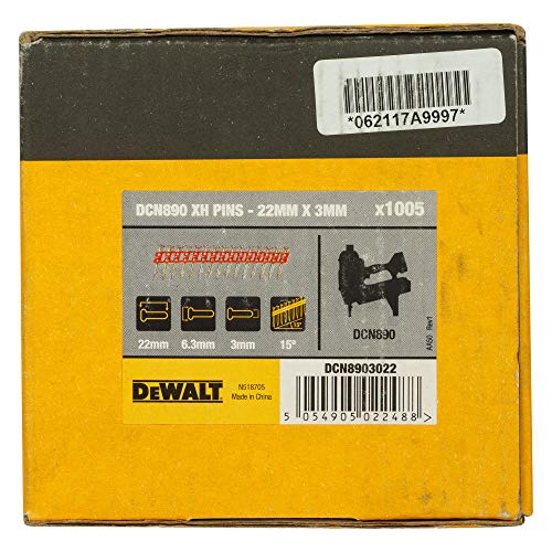 DEWALT DCN8903022 Clavos para DCN890-liga de Metal (XD) (3.0mm x 22mm), Multicolor