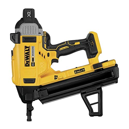 DeWalt DCN890P2-QW DCN890P2-QW-Clavadora de Hormigón sin escobillas XR 18V con 2 baterías Li-Ion 5,0Ah para Clavos 15° de 2,6-3,7mm diámetro y 13-57mm Largo, 18 V, Negro/Amarillo