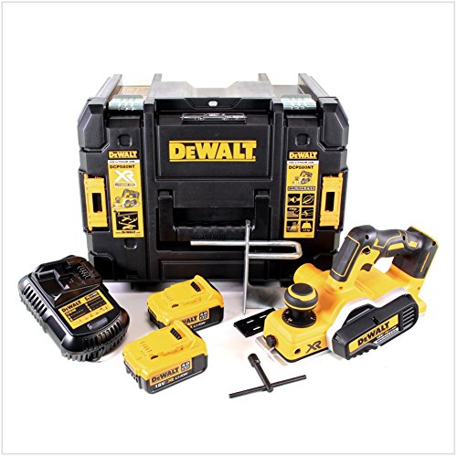 Dewalt DCP580P2-QW Cepillo sin escobillas XR 18V con 2 baterías Li-Ion 5, Negro y amarillo