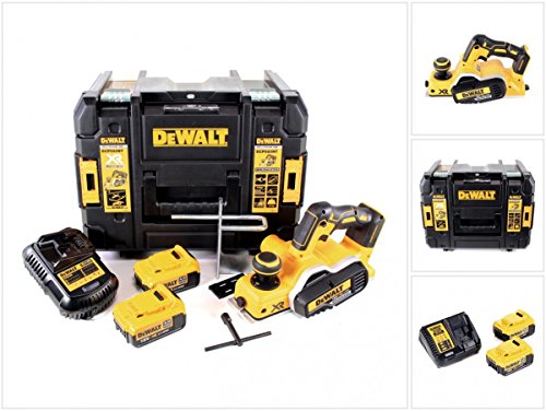 Dewalt DCP580P2-QW Cepillo sin escobillas XR 18V con 2 baterías Li-Ion 5, Negro y amarillo