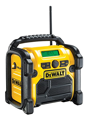 Dewalt DCR019-QW DCR019-QW-Radio compacta Cable o baterías 10.8V, 14.4V y 18V XR Li-Ion, 0 W, 0 V, Negro, Amarillo