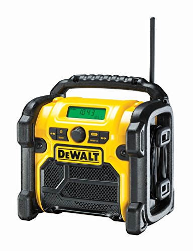 Dewalt DCR019-QW DCR019-QW-Radio compacta Cable o baterías 10.8V, 14.4V y 18V XR Li-Ion, 0 W, 0 V, Negro, Amarillo