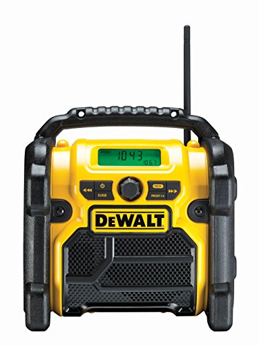 Dewalt DCR019-QW DCR019-QW-Radio compacta Cable o baterías 10.8V, 14.4V y 18V XR Li-Ion, 0 W, 0 V, Negro, Amarillo