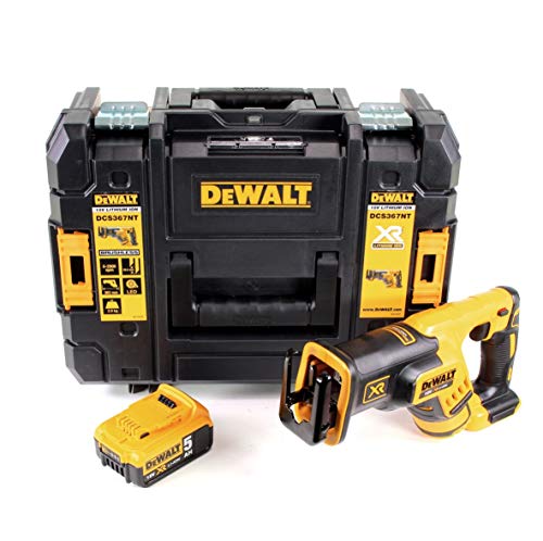 DeWalt DCS 367 - Sierra de sable sin escobillas (18 V, en caja TSTAK y batería DCB 184 de 5,0 Ah)