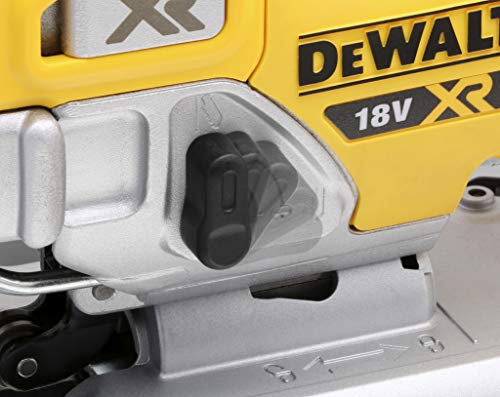 DeWalt DCS334NT-XJ DCS334NT-XJ-Sierra de Calar sin escobillas XR 18V sin Cargador/batería con maletín TSTAK II, Negro Y Amarillo