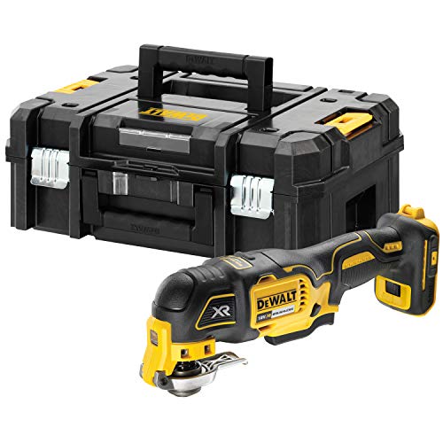 DEWALT DCS356NT-XJ DCS356NT-XJ-Multi-herramienta Oscilante sin escobillas XR 18V sin Cargador/batería con maletín TSTAK II + 29 Accesorios, 18 V, Schwarz/Gelb