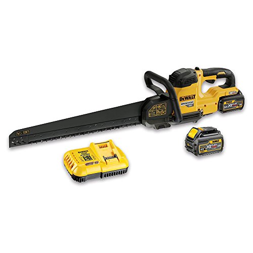 Dewalt DCS398T2-QW Sierra Alligator sin escobillas XR Flexvolt 54V con 2 baterías 54V/18V Li-Ion 6, 54 V, Negro, Amarillo