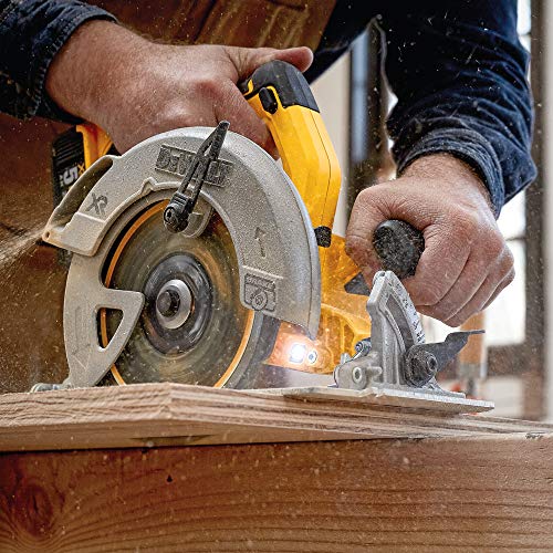 DeWalt dcs570p2 de QW – Sierra circular de mano/sierra circular precisa y potente con hoja de sierra compacta Fácil corte, 1 W, 18 V