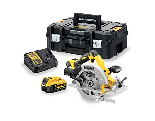 DeWalt dcs570p2 de QW – Sierra circular de mano/sierra circular precisa y potente con hoja de sierra compacta Fácil corte, 1 W, 18 V