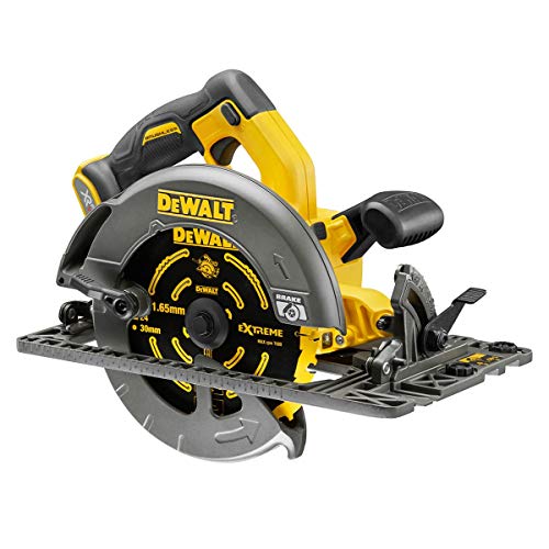 DeWalt DCS576N-XJ DCS576N-XJ-Sierra Circular sin escobillas XR FLEXVOLT 54V Ø190mm y 61mm con Base Carril y sin Cargador/batería, 54 V