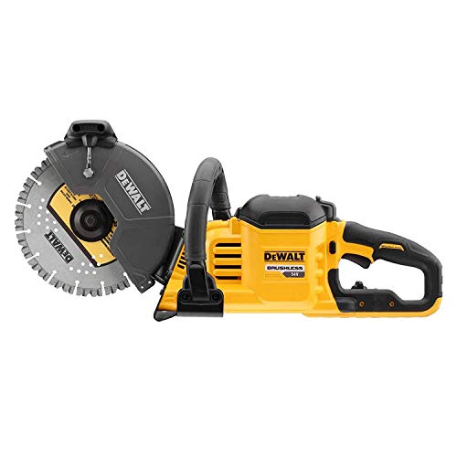 DEWALT DCS690X2-QW DCS690X2-QW-Cortadora de hormigón sin escobillas XR FLEXVOLT 54V Ø230mm con 2 baterías 54V/18V Li-Ion 9,0Ah, Schwarz/Gelb