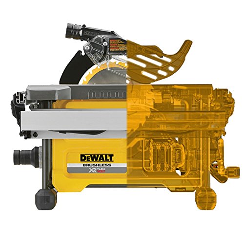 DeWalt DCS7485T2-QW Sierra de mesa sin escobillas XR Flexvolt 54V con 2 baterías 54V/18V Li-Ion 6, 0 W, 54 V, Negro y amarillo, Set de 5 Piezas