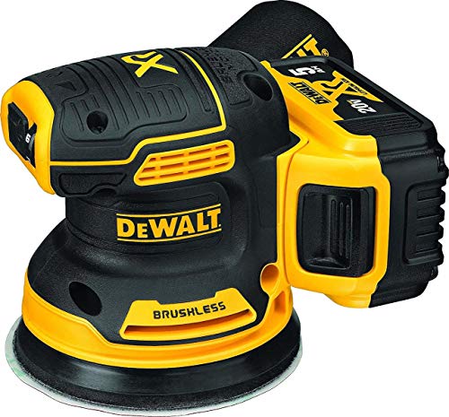 DeWalt DCW210P2-QW DCW210P2-QW-Lijadora Rotorbital sin escobillas XR 18V Ø125mm Electrónica con 2 baterías Li-Ion 5,0Ah con maletín TSTAK II