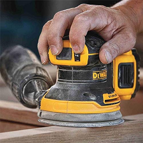 DeWalt DCW210P2-QW DCW210P2-QW-Lijadora Rotorbital sin escobillas XR 18V Ø125mm Electrónica con 2 baterías Li-Ion 5,0Ah con maletín TSTAK II