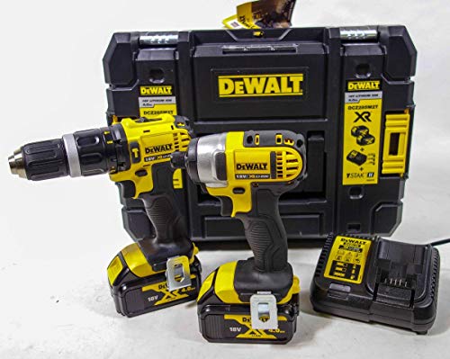 DEWALT DCZ285M2T Taladro Combi DCD785 de 18 V y destornillador de impacto DCF885