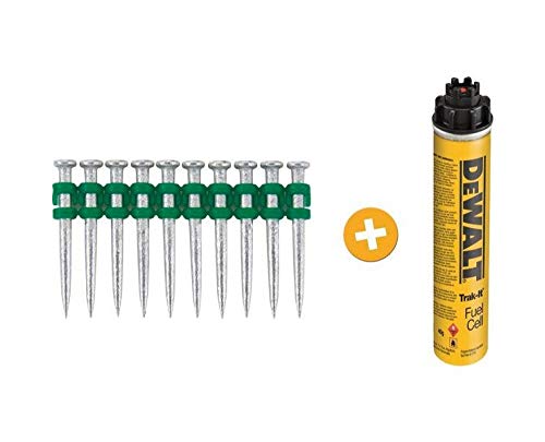 DEWALT DDF6110050 - Clavos 20mm x 2,6 mm para fijación a gas C5 Track-It Nails + Carga de Gas (Env. 800 Ud.)