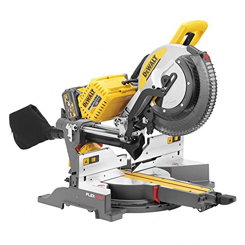 DEWALT DHS780T2A-QW - Ingletadora Telescópica sin escobillas XR FLEXVOLT 108V (2x54V) con 2 baterías 54V/18V Li-Ion 6,0Ah - Ø305mm - Electrónica + Luz XPS + Adaptador DCB500 para conversión a 230V