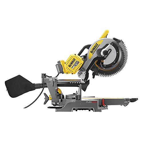 DEWALT DHS780T2A-QW - Ingletadora Telescópica sin escobillas XR FLEXVOLT 108V (2x54V) con 2 baterías 54V/18V Li-Ion 6,0Ah - Ø305mm - Electrónica + Luz XPS + Adaptador DCB500 para conversión a 230V