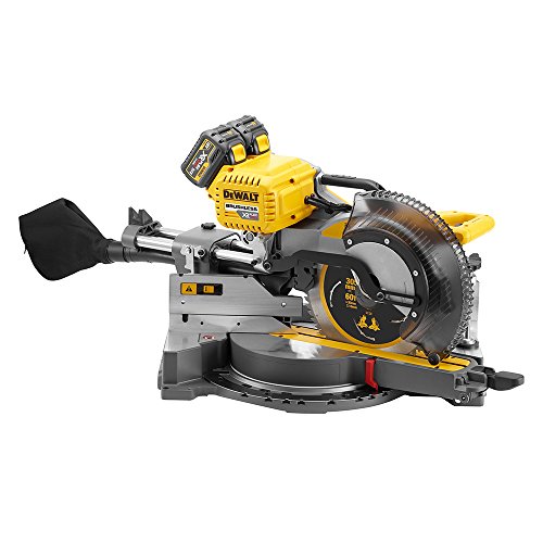 DEWALT DHS780T2A-QW - Ingletadora Telescópica sin escobillas XR FLEXVOLT 108V (2x54V) con 2 baterías 54V/18V Li-Ion 6,0Ah - Ø305mm - Electrónica + Luz XPS + Adaptador DCB500 para conversión a 230V