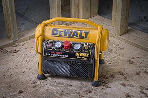 Dewalt DPC6MRC-QS Compresor de 6L sin Aceite y portátil de 1.100W con presión de 8Bar, 1.100 W