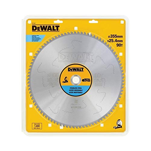 Dewalt DT1922-QZ Hoja para Sierra Circular estacionaria 355 x 25.4 mm 90D para Acero Inoxidable MMJ +10º