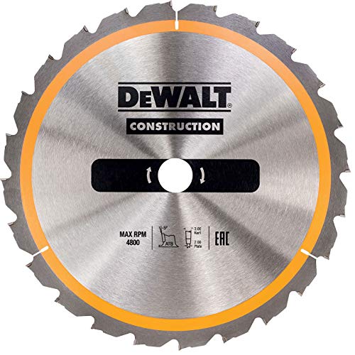 Dewalt DT1956-QZ DT1956-QZ-Hoja para Sierra Circular estacionaría 250x30mm 24D ATB +10º, 0 W, 0 V, talla única