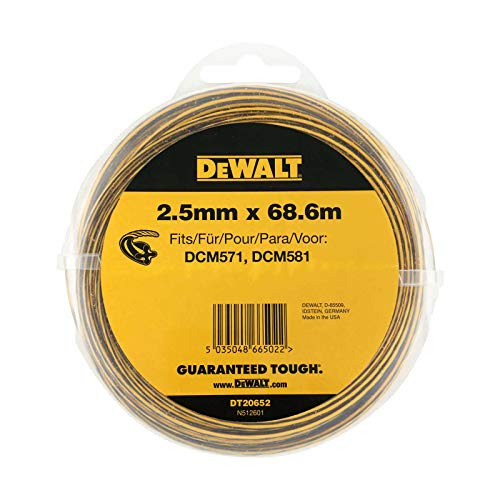 DEWALT DT20652-QZ - Bobina de hilo 2,5mm x 68.6m para desbrozadoras DEWALT DCM561, DCM571, DCM581