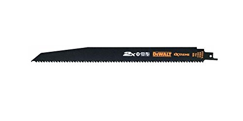 Dewalt DT2314L-QZ DT2314L-QZ-Hoja de Sierra Sable bi-Metal Extreme 2X de demolición, Longitud: 305mm, Paso de Diente: 4,2mm para Madera y Clavos, 0 W, 0 V