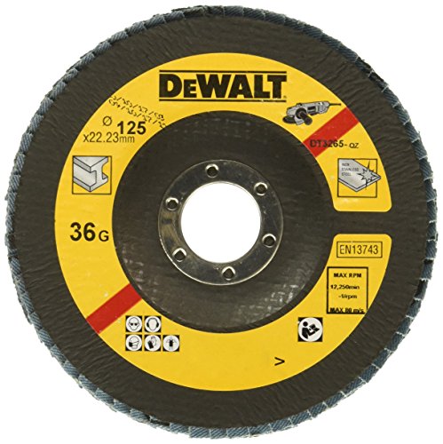 Dewalt DT3265-QZ DT3265-QZ-Disco de láminas Ø125mm, Grano 36-Cóncavo, 0 W, 0 V
