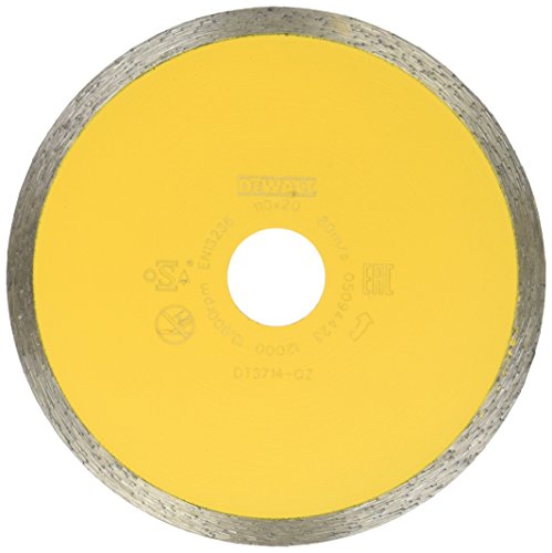 Dewalt DT3714-QZ DT3714-QZ-Disco de Diamante para Corte en seco y en húmedo de azulejo 110x20mm-Azulejos de cerámica, 0 W, 0 V