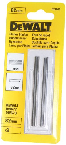 Dewalt DT3905-QZ DT3905-QZ-Hoja Reversible para Cepillo de HSS de 82mm, 0 W, 0 V, Plata, 82 mm