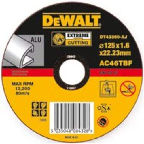 Dewalt DT42260-XJ - Disco abrasivo para cortar aluminio plano, 1 unidad