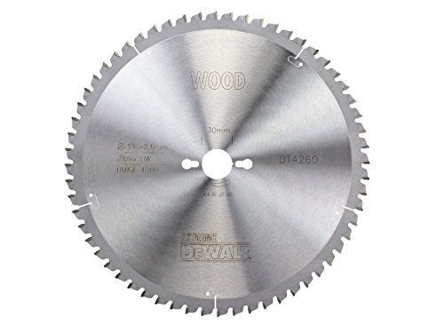 Dewalt DT4260-QZ DT4260-QZ-Hoja para Sierra Circular estacionaria 305x30mm 60D ATB-5º, 0 W, 0 V