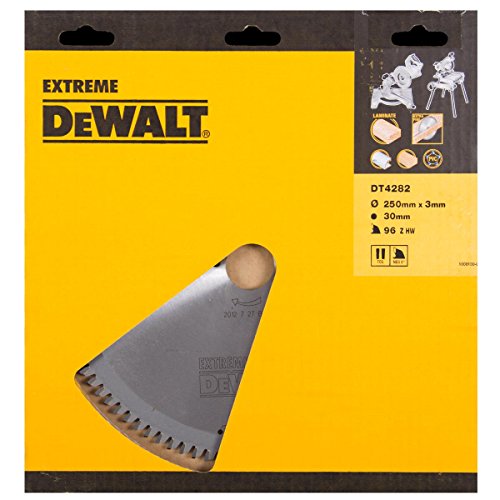 Dewalt DT4282-QZ DT4282-QZ-Hoja para Sierra Circular estacionaria 250x30mm 96D TCG-5º, 0 W, 0 V