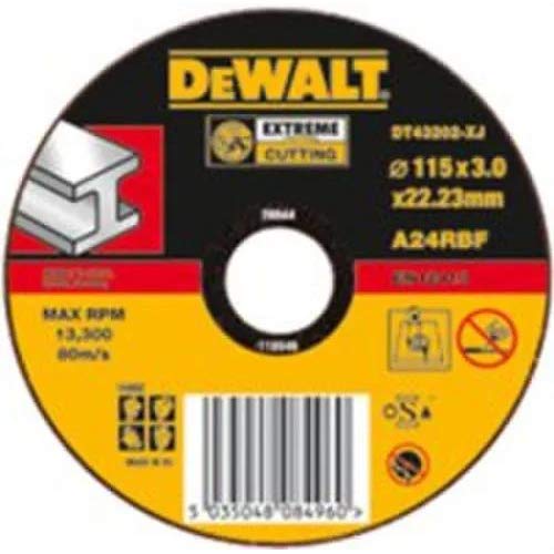 DeWALT DT43601-XJ - Disco abrasivo extreme para cortar metal plano 230x3,0x22,23 mm