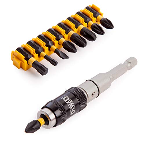 Dewalt DT70518T-QZ DT70518T-QZ-Juego de 10 Piezas para atornillar Puntas Impact Torsion de 25mm: Pl6, T15, T30 x1, Ph2, Pz3, Pz2 x2, portapuntas pivotante