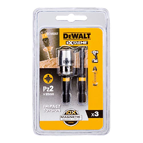 DeWalt DT70535T-QZ Puntas Pz2 x 2 50 mm Adaptador magnético con Bloqueo