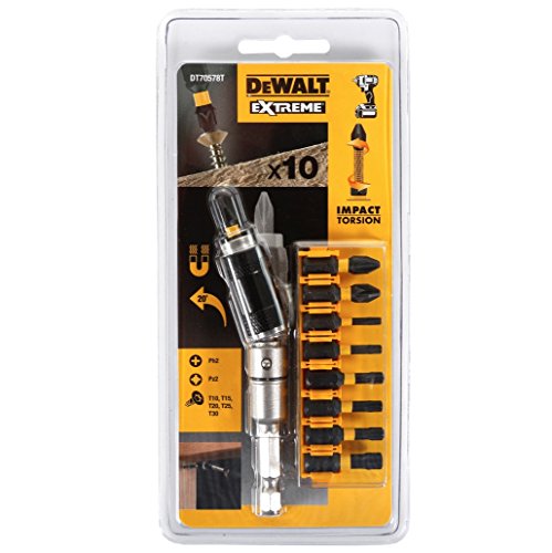 DeWALT DT70578T-QZ 10pieza(s) punta de destornillador - Puntas de destornillador (10 pieza(s), Phillips, Pozidriv, Torx, PH 2, PZ 2, T10,T15,T20,T25,T30, Hexagonal)