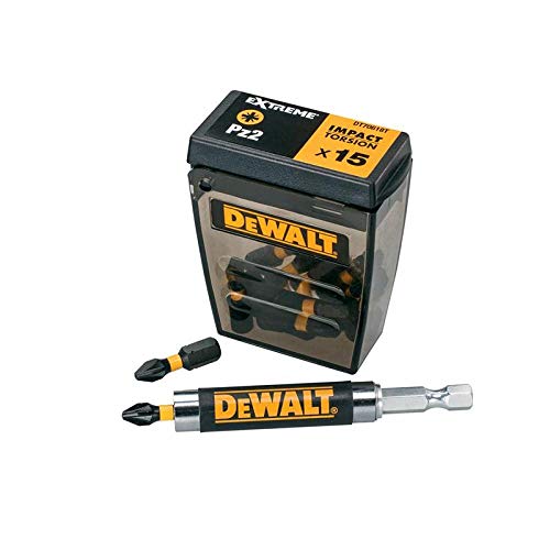 Dewalt DT70618T-QZ DT70618T-QZ-Juego de 15 Piezas Impact Torsion guía magnética compacta. Puntas de atornillar de 25 mm