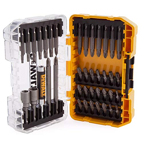 Dewalt DT70702-QZ DT70702-QZ-Tough Case Pequeña con 40 Piezas para Atornillar, Negro