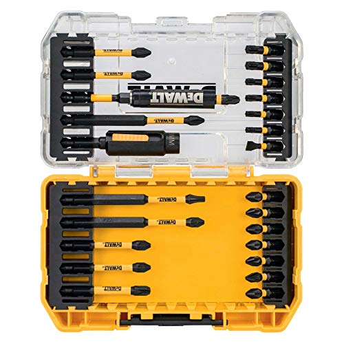 DeWalt DT70730T-QZ DT70730T-QZ-Juego de 25 Piezas en Estuche Tipo Tough Case para atornillar con Llaves de Vaso de Limpieza fácil, Multicolor