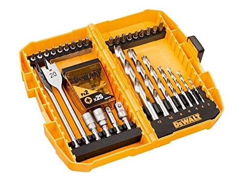 DeWalt DT71501-QZ Juego de 56 piezas en estuche tipo Tough Case para taladrar y atornillar, brocas metal HSS-G: 4.5 x 80