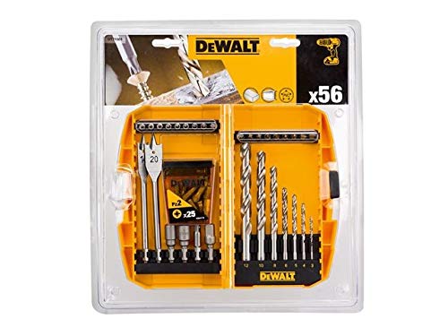 DeWalt DT71501-QZ Juego de 56 piezas en estuche tipo Tough Case para taladrar y atornillar, brocas metal HSS-G: 4.5 x 80
