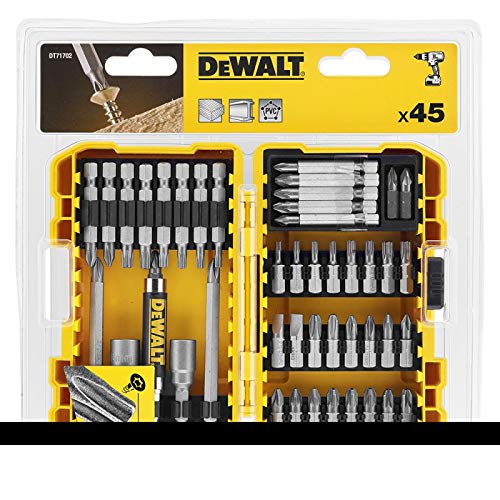 DeWalt DT71702-QZ - Juego de 45 puntas para atornillar tipo Tough Case