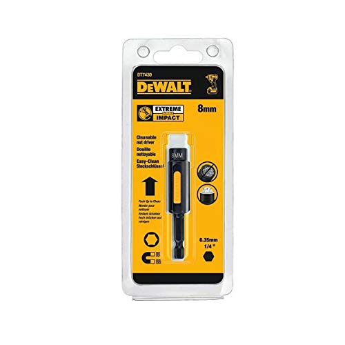 Dewalt DT7430-QZ DT7430-QZ-Llave de Vaso Hexagonal magnética de Impacto de Limpieza fácil 8mm, 0 W, 0 V, 8 mm