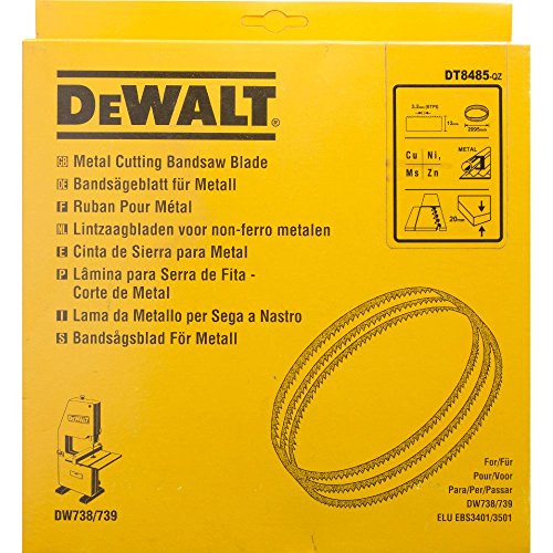 Dewalt DT8485-QZ DT8485-QZ-Hoja para Sierra Cinta, Longitud: 2095mm, Ancho: 12mm, espessor: 0.6mm, Paso: 3.2mm, para Cortes Finos en Metal no Ferroso, 0 W, 0 V, Plateado