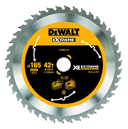 Dewalt DT99561-QZ Hojas para Sierra Circular portátil 165 mm x 20 mm 42D 10º, 0 W, 0 V