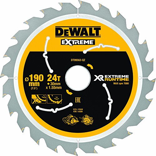 Dewalt DT99562-QZ Hojas para sierra circular portátil 190 mm x 30 mm 24D 25º, 0 W, 0 V, 190/30mm 24WZ/FZ