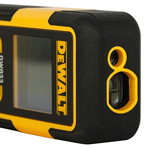 Dewalt DW033-XJ DW033-XJ-Medidor láser alcance de 30m. SOLO DISTANCIAS, 0 V, Negro Y Amarillo, (30 M) UK